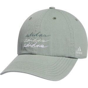Adidas Womens Silver Green White Baseball Adjustable Cotton Athletic Relaxed Hat